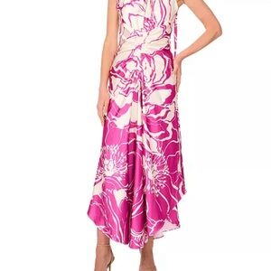 NWT Parker Women's The Imani Printed Asymmetric Halter Dress